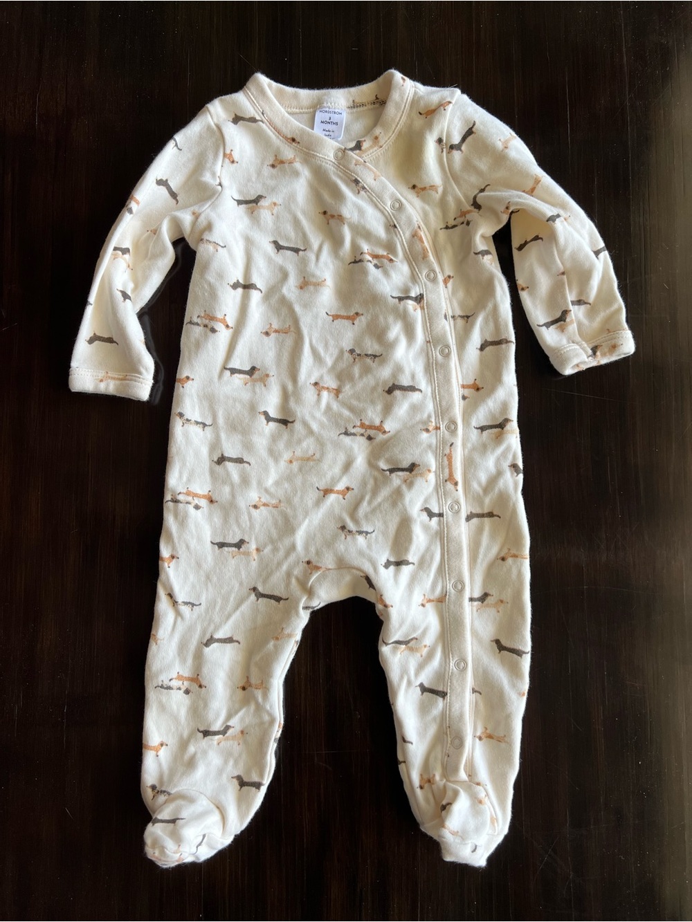 Nordstrom dog print footie